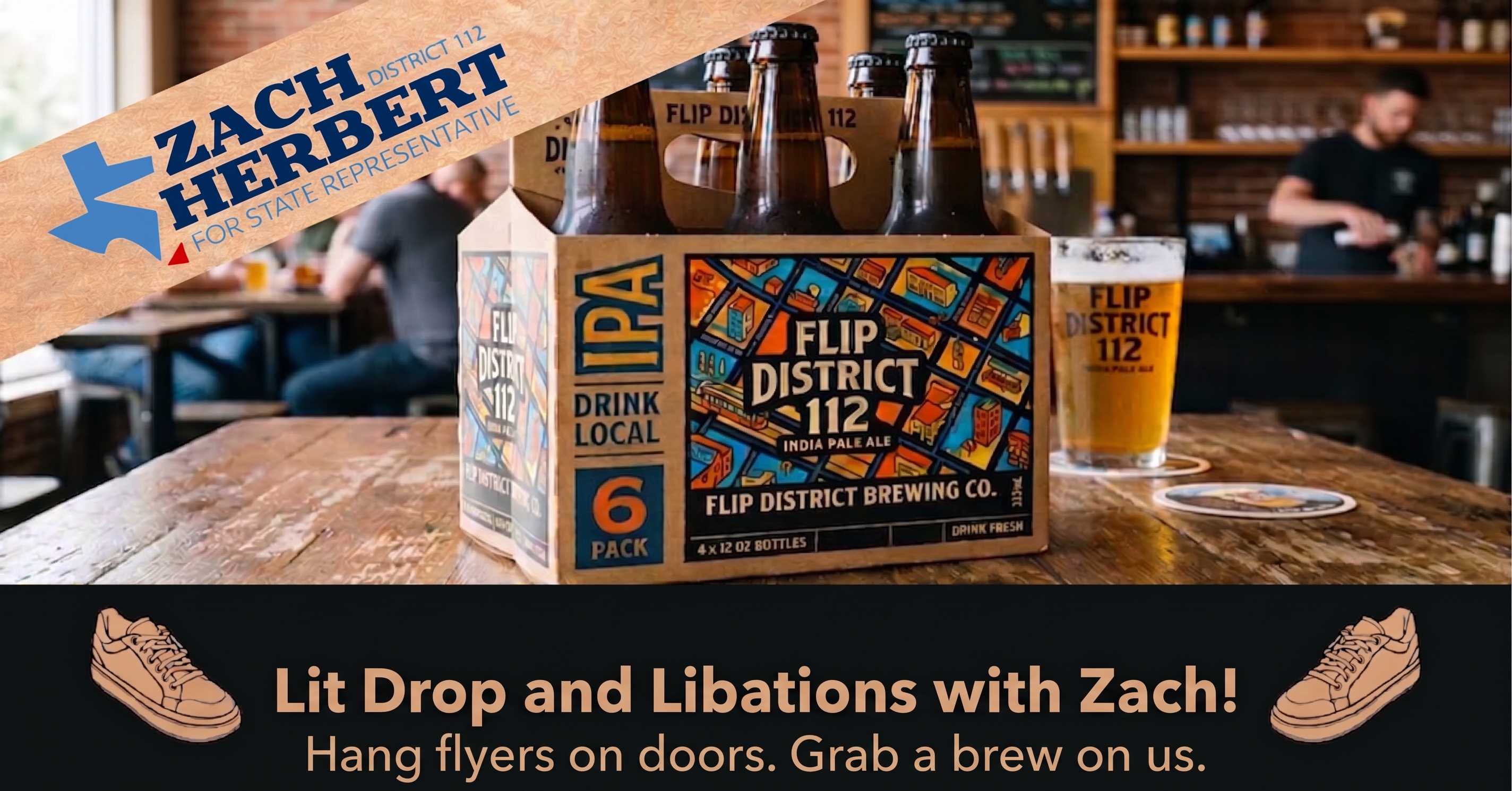 Lit Drop and Libations for Zach Herbert: Sachse Edition